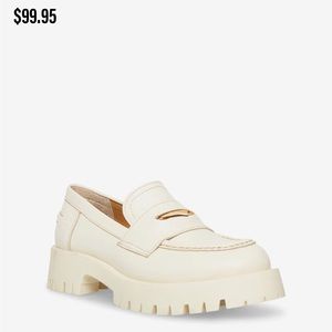 Steve Madden Lawrence Leather loafer in Bone